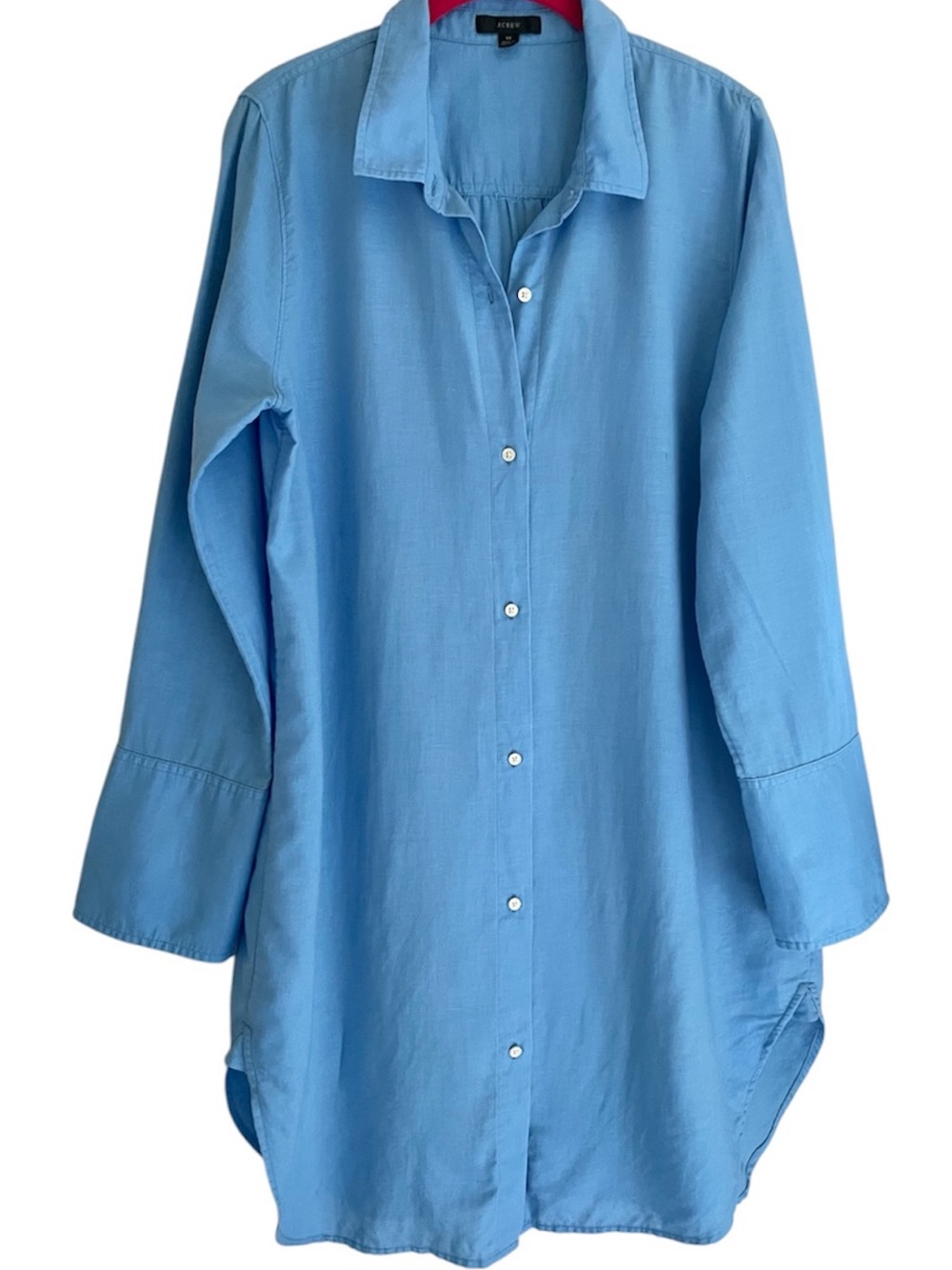 J. Crew Classic-fit beach shirt/dress in linen-cotton blend M